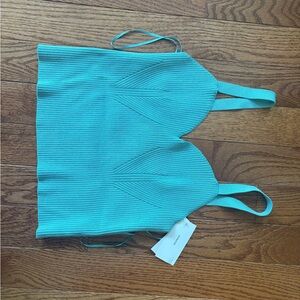 Vince Aqua Ribbed Women Top L